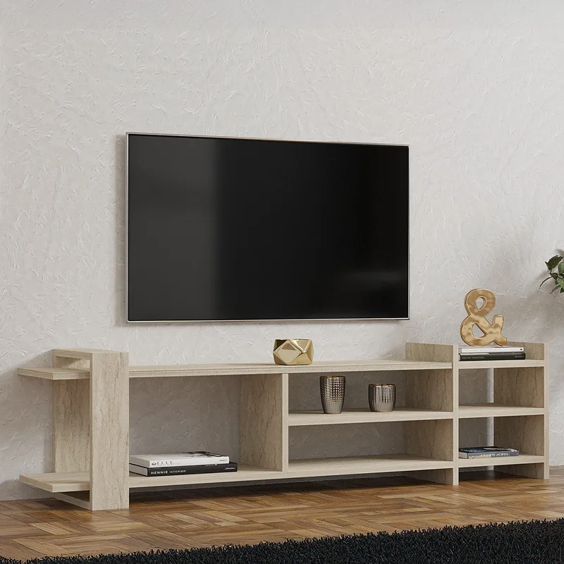 Βάση Τηλεόρασης Zeyna - Travertine 835Puq6401 (156x40x29,6)