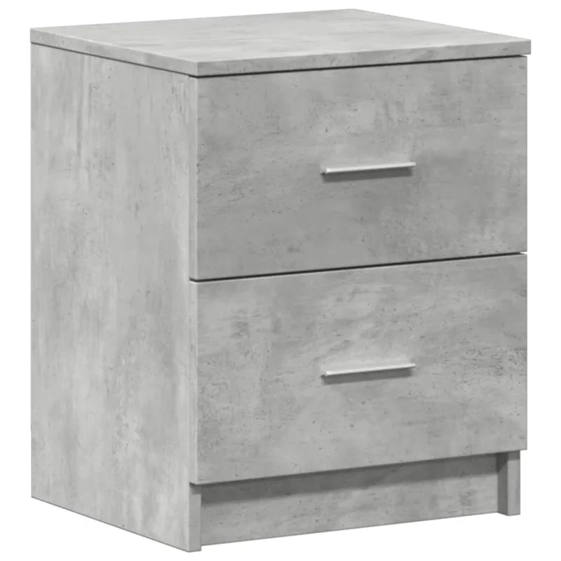 vidaXL Κομοδίνο με 2 Συρτάρια Γκρι Σκυρόδεμα 40x36x50 εκ.