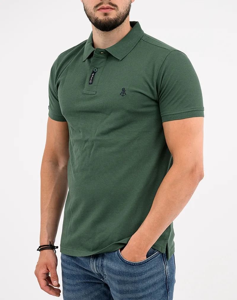 EXPLORER ΜΠΛΟΥΖΑ POLO BASIC 2621102000-Forest DarkGreen