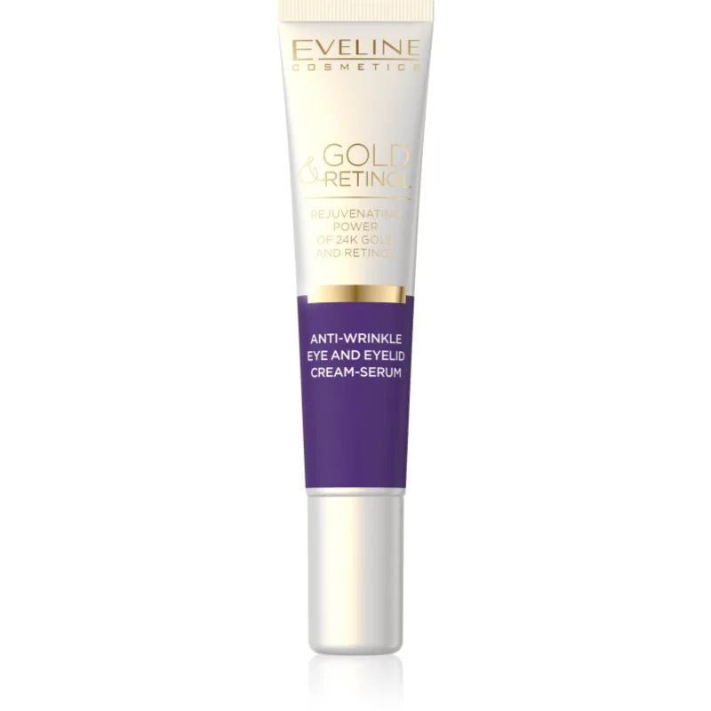 Eveline Cosmetics Χρυσό & Retinol κρεμώδης ορός κατά των ρυτίδων στην περιοχή τον ματιών 20 ml