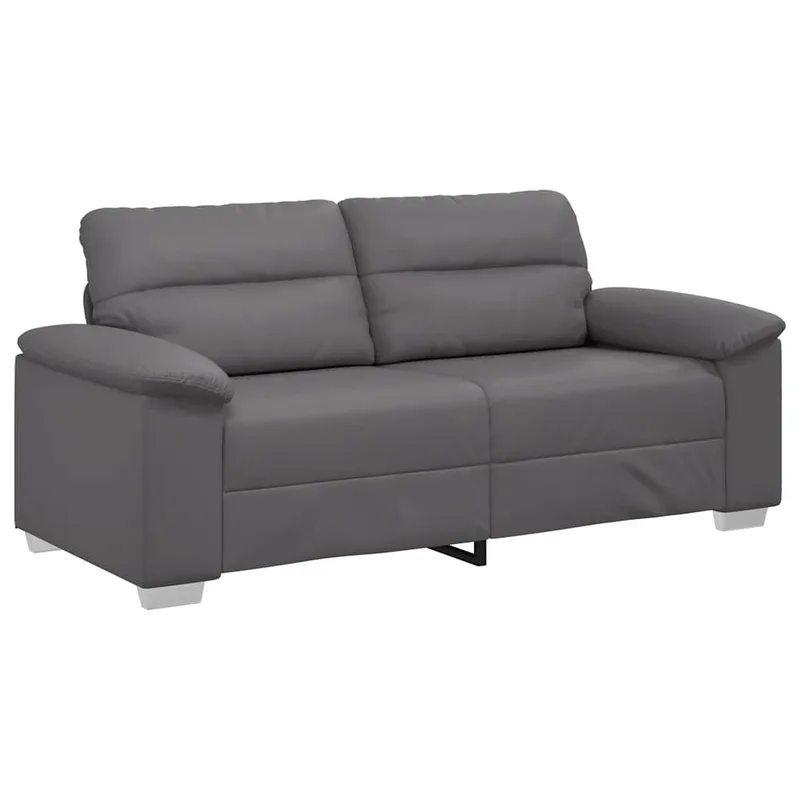 vidaXL Διθέσιος Καναπές Γκρι 180x81x84 εκ. από Συνθετικό Δέρμα