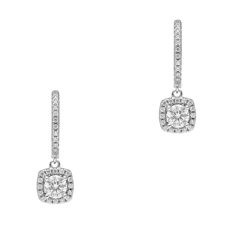 Σκουλαρίκια με Moissanite Diamonds από Ασήμι SK3767