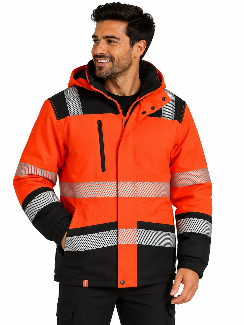Μπουφάν ασφαλείας αδιάβροχο Softshell Result R475X Fluorescent Orange/Black