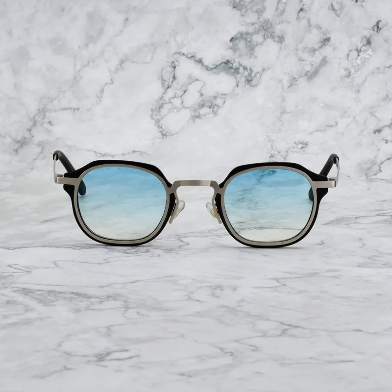 MORGAN 42EP10M - MORGAN - MATT BLACK & MATT SILVER - GRADIENT BLUE Sunglasses | Matt Black & Matt Silver - Gradient Blue | Matt Black & Matt Silver - Gradient Blue Shades | Explicit Poets Sunglasses