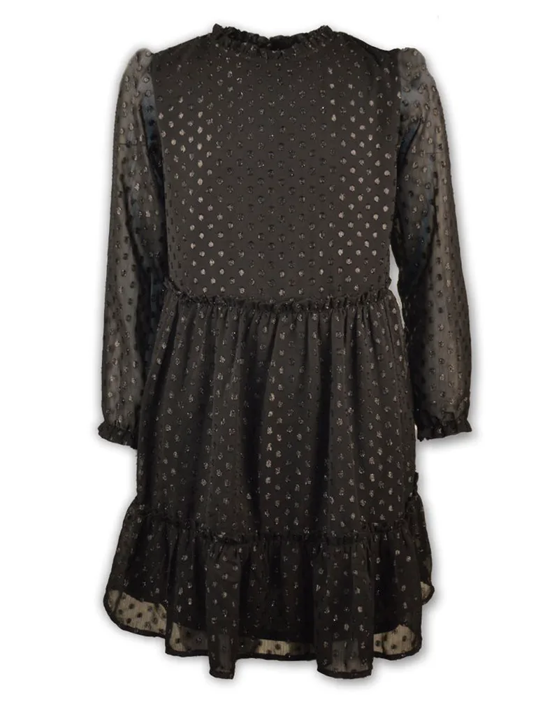 Φόρεμα επίσημο με φραμπαλά για κορίτσι.Boutique collection - ΜΑΥΡΟ 46-123271-7