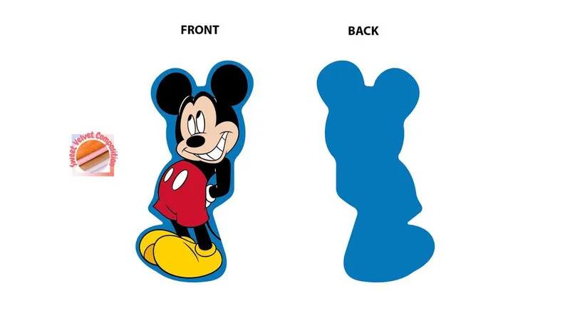 Διακοσμητικό Μαξιλάρι Μικρό Velboa 15εκ. Mickey 412 Blue Disney Home