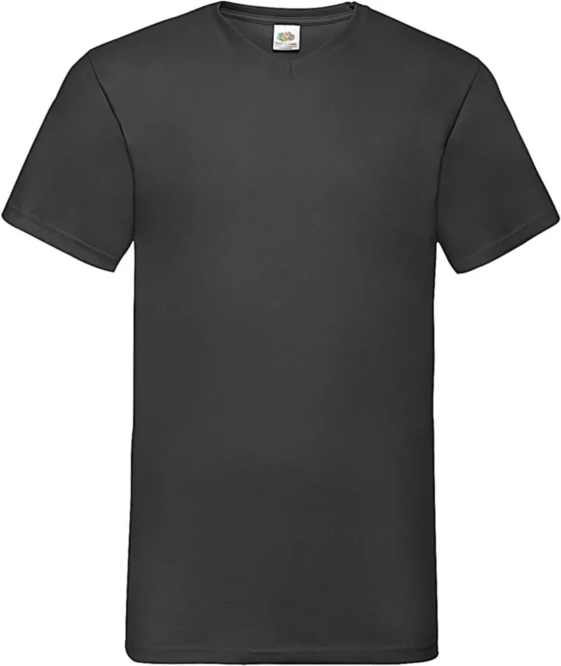 V-Neck T-Shirt Valueweight Fruit of the Loom 61-066-0 Black