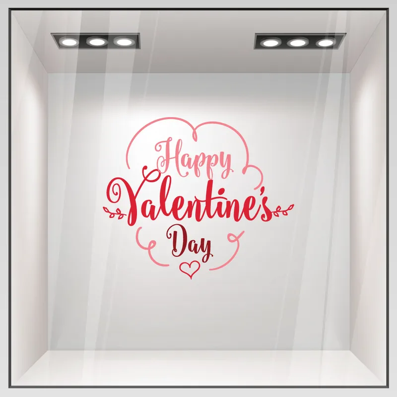 Αυτοκoλλητο Βιτρίνας HAPPY VALENTINES DAY 2