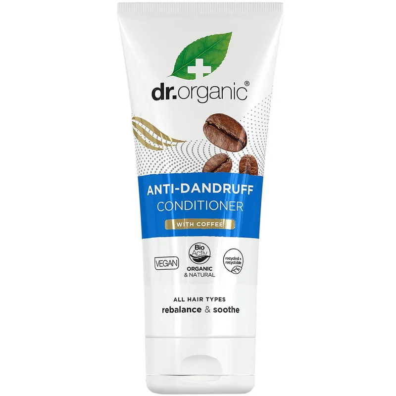 Dr Organic Anti Dandruff Conditioner With Coffee Μαλακτική Κρέμα Κατά της Πιτυρίδας με Καφέ 200ml