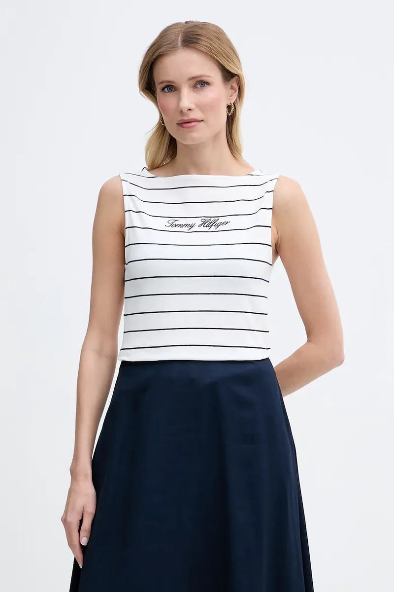 Tommy Hilfiger τοπ γυναικείο βαμβάκι με ελαστάν
