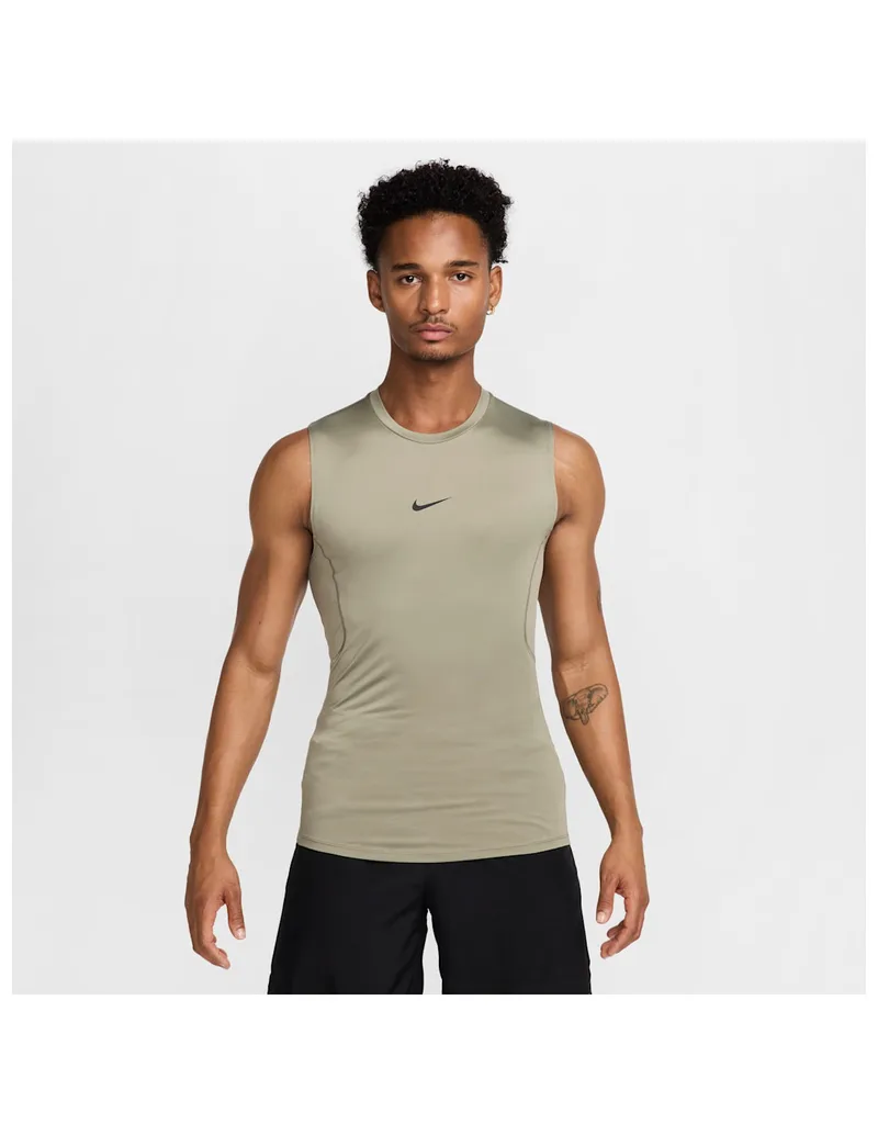 Nike Pro Men's DriFIT Tight Sleeveless Fitness Top Light ArmyBlack FB7914320 MBS