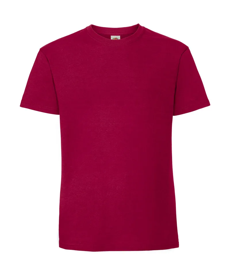 Iconic 195 Ringspun Premium T-Shirt Fruit of the Loom 61-422-0 Cranberry