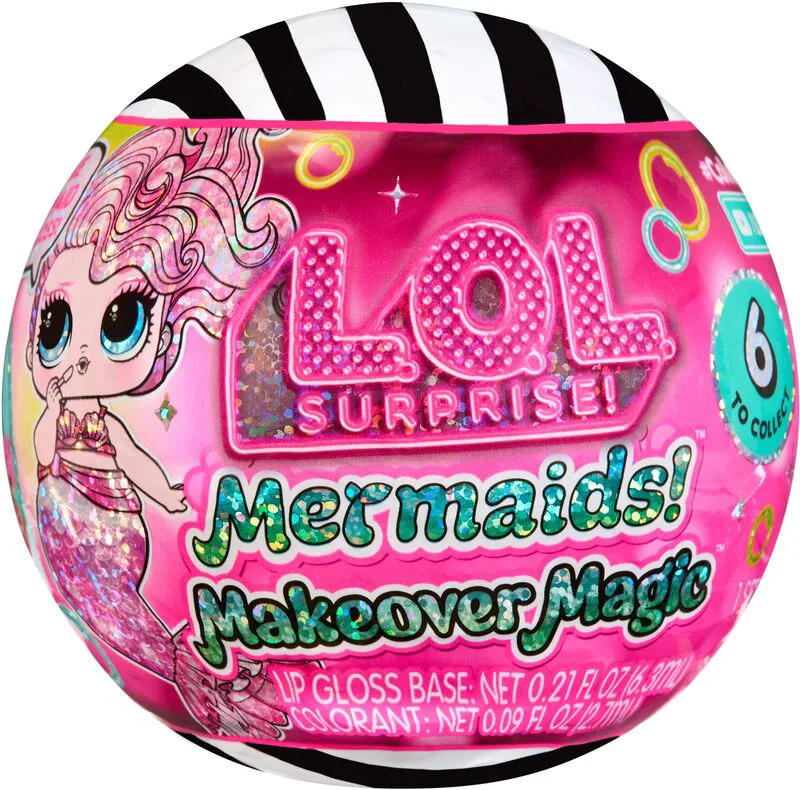 L.O.L Surprise Γοργόνες Μαγική Μεταμόρφωση Κούκλα-6 Σχέδια-1Τμχ (596301EUC)