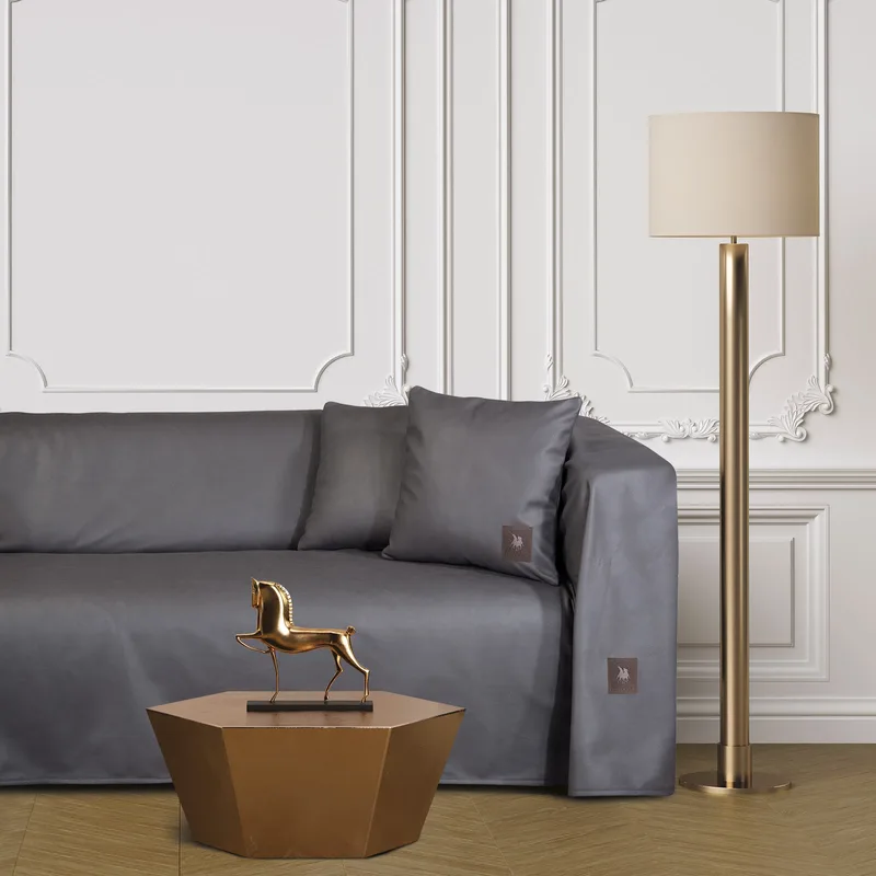 Ριχτάρι Polyester Leather Like Διθέσιος 180x250εκ. Premium 3927 Γκρι Greenwich Polo Club (Ύφασμα: Polyester, Χρώμα: Γκρι) - Greenwich Polo Club - 206182503927
