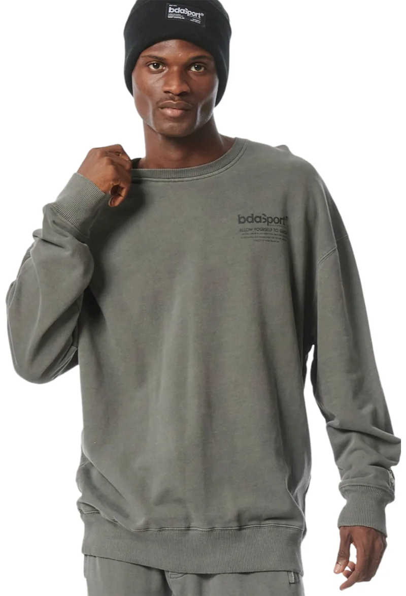 Μπλούζα Μακρυμάνικη Body Action Over-dyed Crewneck Sweater 063317-03G Ανδρικό