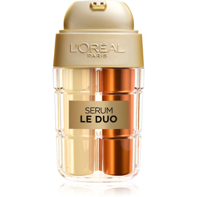 L’Oréal Paris Age Perfect Le Duo Serum Διφασικός ανανεωτικός ορός για λαμπρότητα και λείανση επιδερμίδας 15 ml