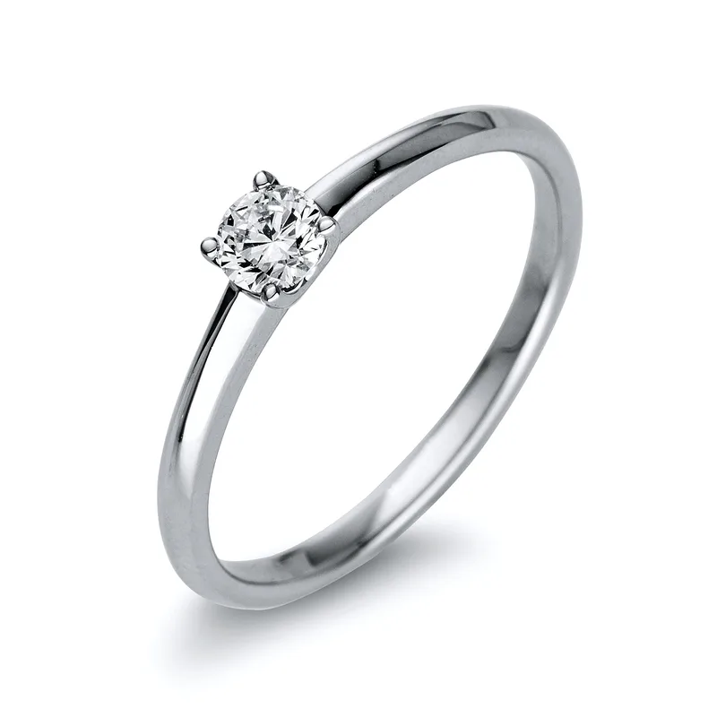 Diamond Group Μονόπετρο Δαχτυλίδι με Διαμάντι Brilliant από Λευκό Χρυσό 18 Καρατίων DDX399