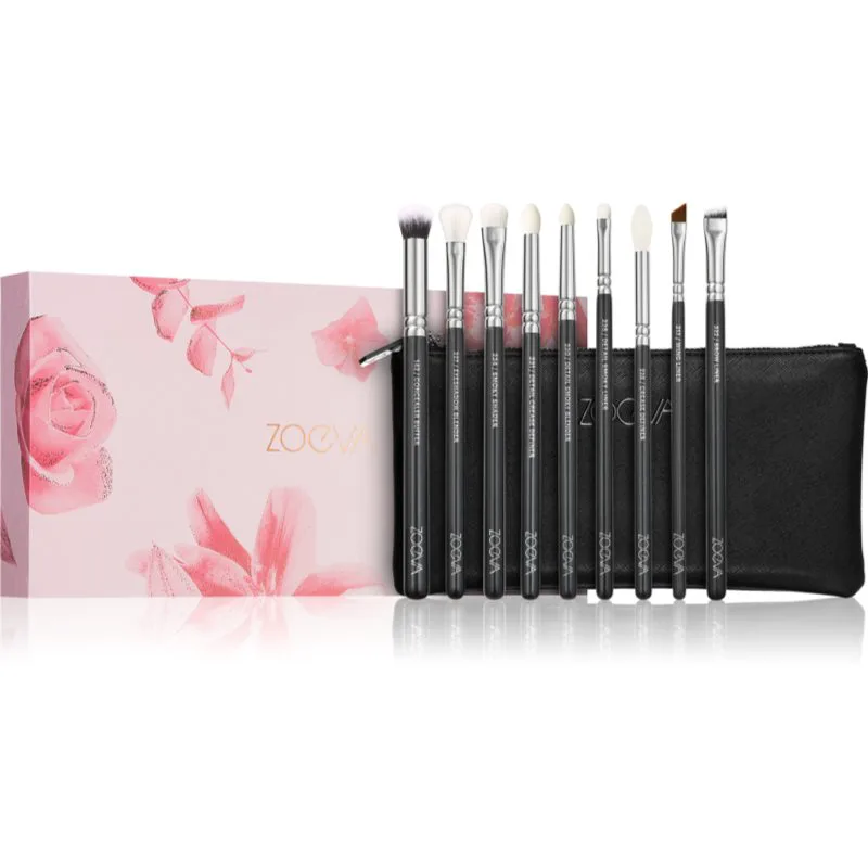 ZOEVA It's All About The Eyes Brush Set Σετ βουρτσών με τσαντάκι 1 τμχ