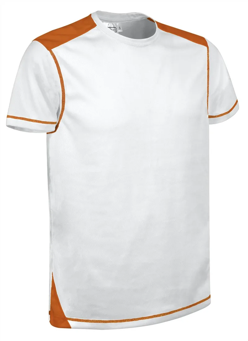 Τεχνικό T-Shirt BRICKPLUS Valento CAVABRIBJ White-Fluo Πορτοκαλί