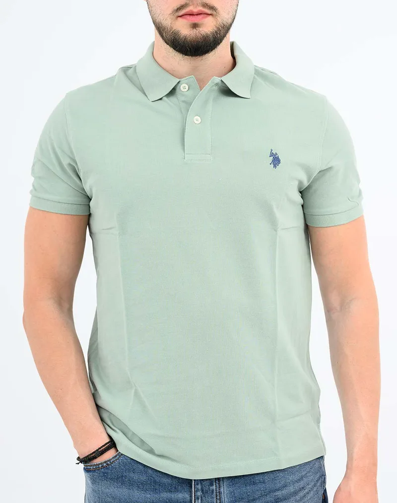 US POLO ASSN KING 000147 EHPD PACK OF 400 USPA BASIC POLO SS ΜΠΛΟΥΖΑ ΑΝΔΡΙΚΟ US43197036P400-143 LightGreen