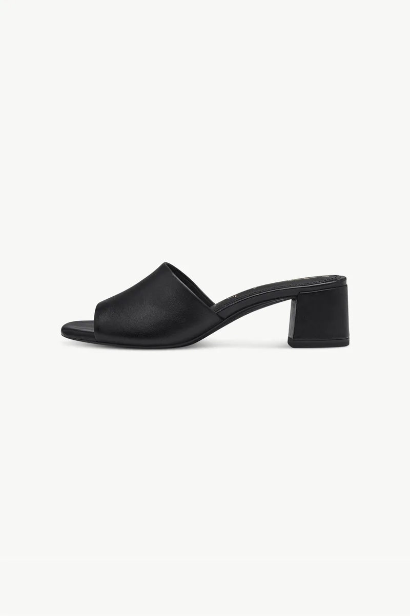 Tamaris γυναικεία δερμάτινα mules - 1-27204-42 Μαύρο