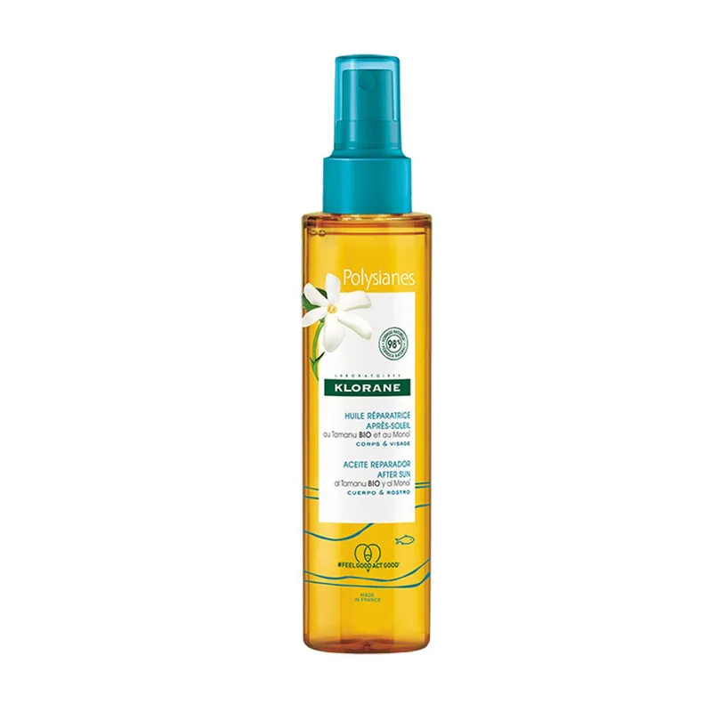 Klorane Sun Polysianes After Sun Repairature Oil with Monoi & Tamaru Επανορθωτικό Έλαιο Σώματος 150ml