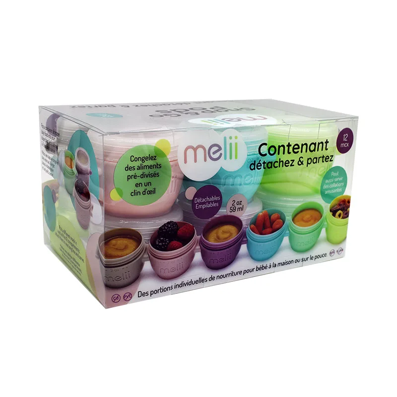 Σετ 12τμχ Δοχεία Με Καπάκι Snap and Go Pods 59ml Melii MEL11030 (Υλικό: Πλαστικό) - Melii - MEL11030