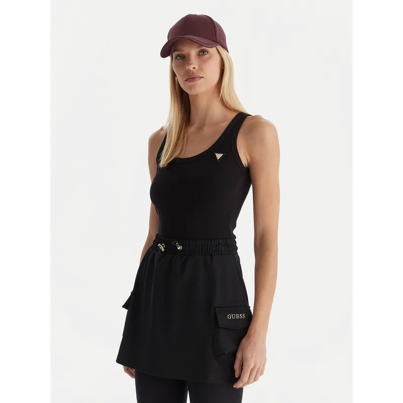 Guess Τοπ Colette V4YP06 K8RT2 Μαύρο Slim Fit