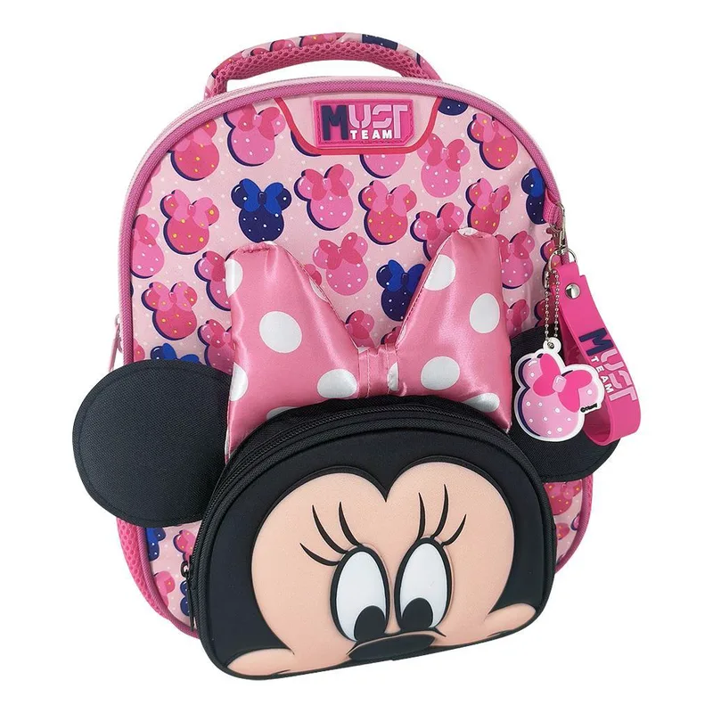 ΣΧΟΛΙΚΗ ΤΣΑΝΤΑ ΠΛΑΤΗΣ ΝΗΠΙΟΥ DISNEY MINNIE MOUSE MUST TEAM 2 ΘΗΚΕΣ