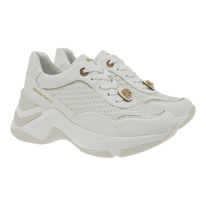 Renato Garini Γυναικεία Παπούτσια Sneakers 020-19R Λευκό Πλεκτό W119R020326M