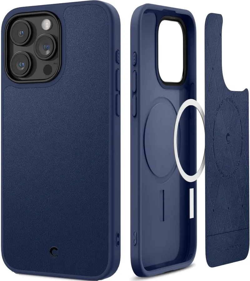 Spigen Cyrill Kajuk Mag Θήκη MagSafe με Λουράκι Χειρός - Apple iPhone 15 Pro Max - Navy (ACS07091)
