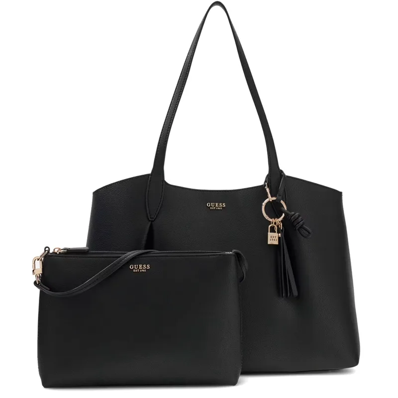 Guess μαύρη τσάντα ώμου Melody tote