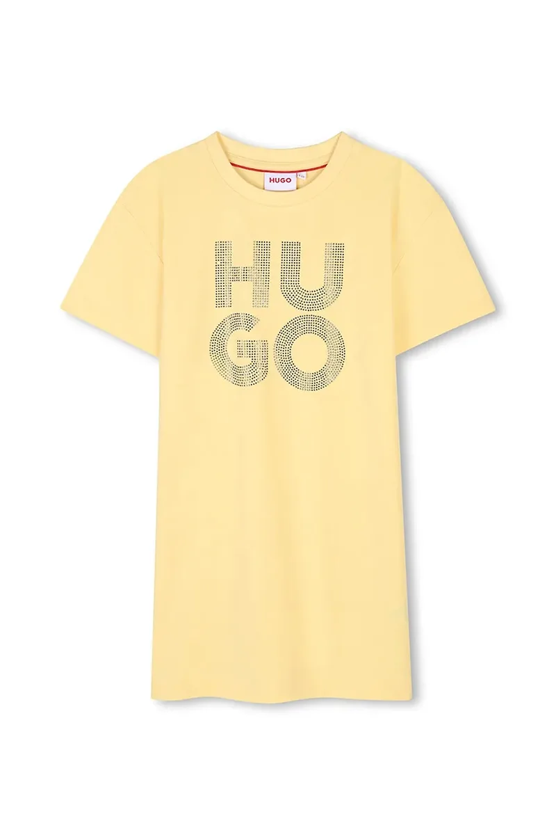 Παιδικό βαμβακερό φόρεμα HUGO
