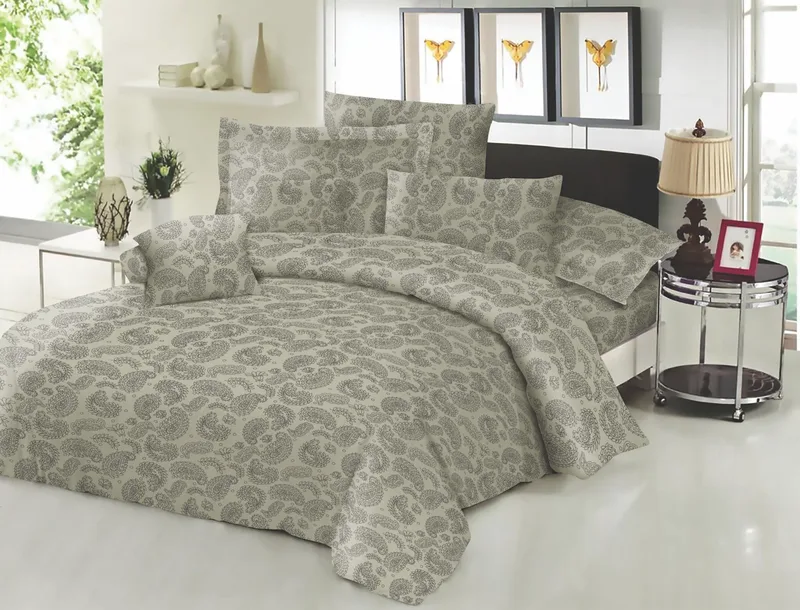 Σετ Σεντόνια Εμπριμέ Polycotton Μονά Με Λάστιχο 100x200+22εκ. Lahor Μπεζ Komvos Home 7001648-68F (Τύπος κατωσέντονου: Με Λάστιχο, Ύφασμα: 50% Cotton-50% Polyester, Χρώμα: Μπεζ, Μέγεθος: Μονά) - KOMVOS HOME - 7001648-68F