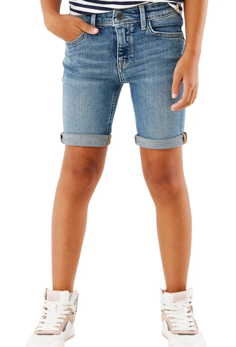 Σορτς Mexx Juno Mid Waist Slim Jeans BM0526023G-Vintage Blue Κορίτσι
