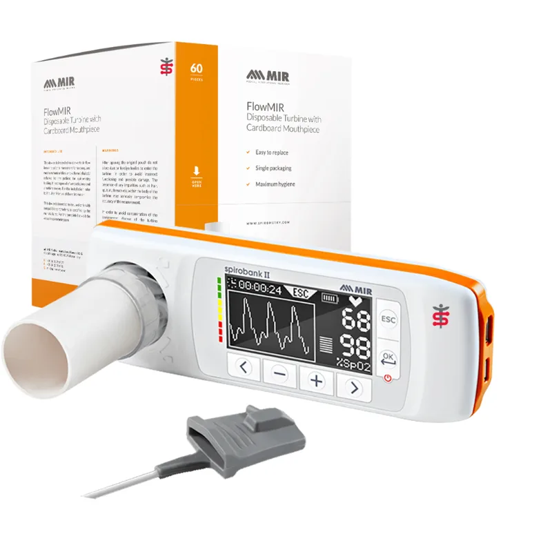 Σπιρόμετρο MIR Spirobank II Smart με Οξυμετρία και 60 Τουρμπίνες μ.χ FlowMir
