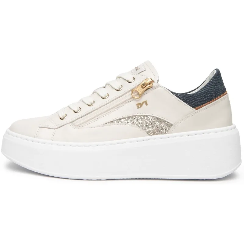 Xαμηλά Sneakers NeroGiardini Velvet Osso 0100 T.Glitter Gr.910/625 T.Tinto Jean