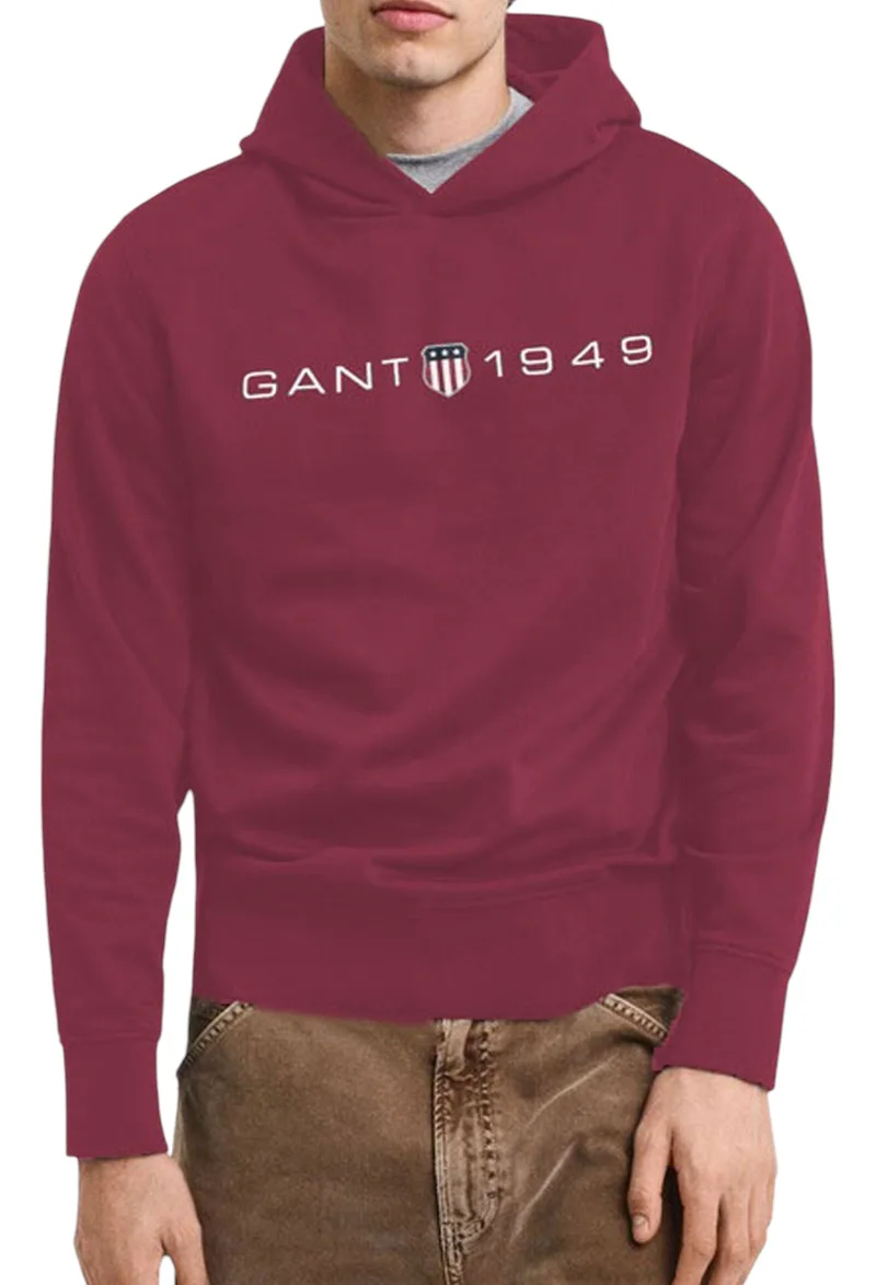 Μπλούζα Μακρυμάνικη Gant Printed Graphic Hoodie Φούτερ 2003244-558-RICH WINE Ανδρικό