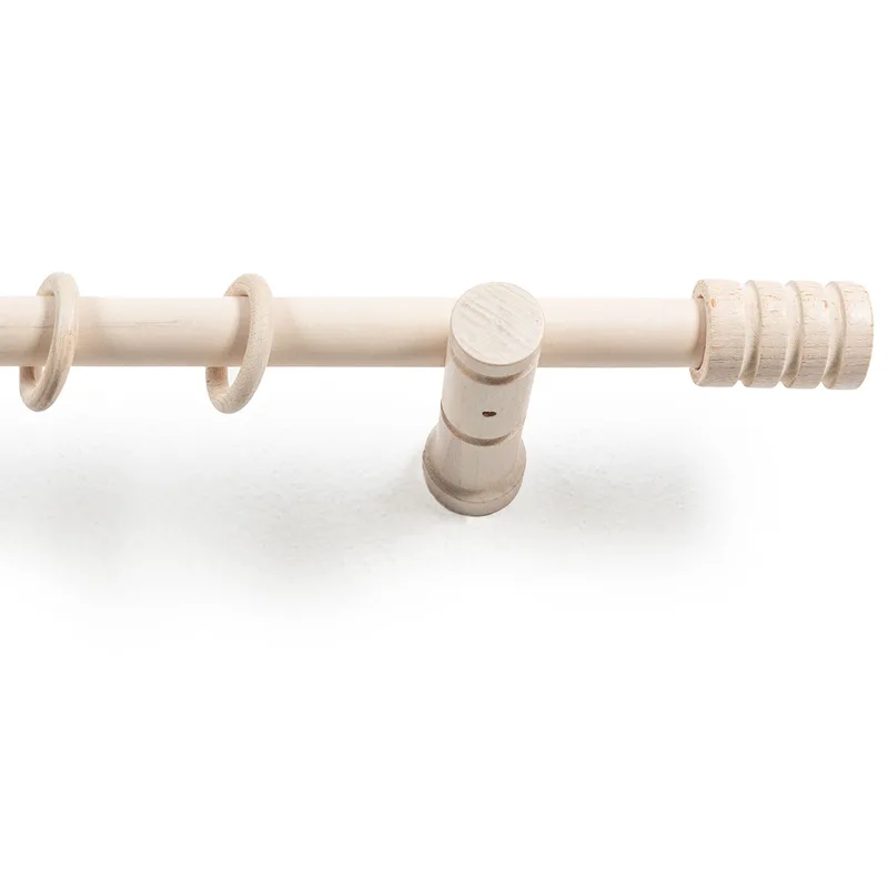 Κουρτινόξυλο Φ28mm Μονό 160cm Με Άκρα Grace Rome White 62164