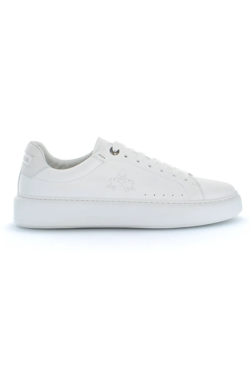 La Martina ανδρικά δερμάτινα sneakers με λογότυπο - LFM251001-3000 Λευκό