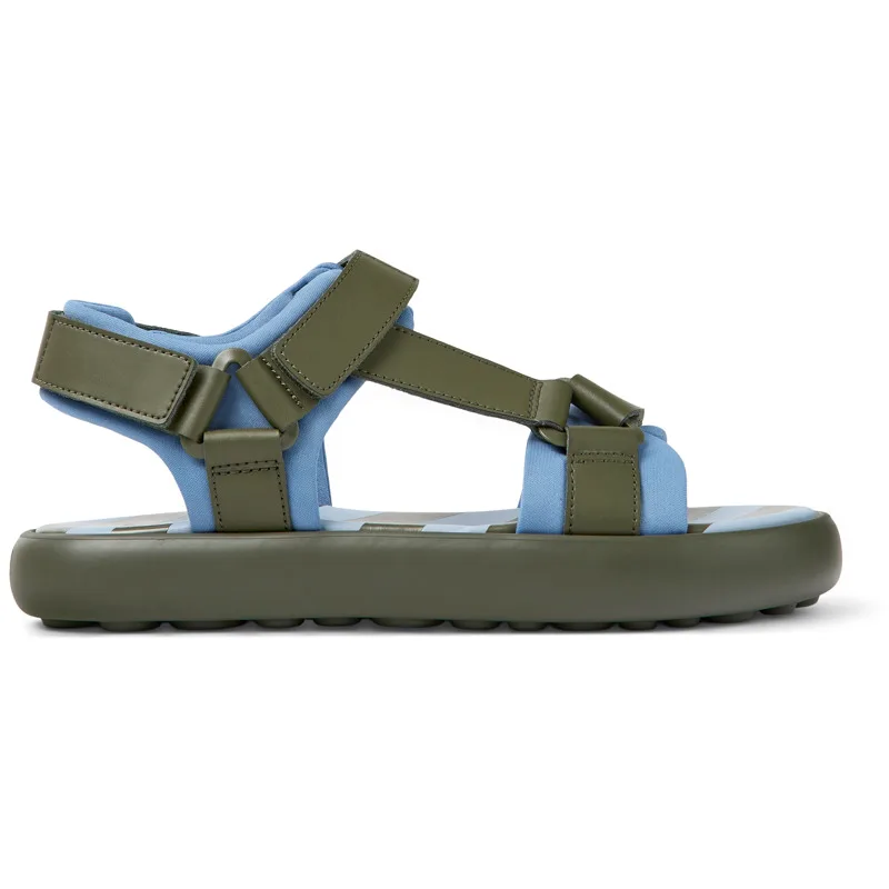 CAMPER Pelotas Flota - Πέδιλα Για Ανδρικα - Πράσινο,Μπλε, Μέγεθος 45, Smooth leather/Cotton fabric