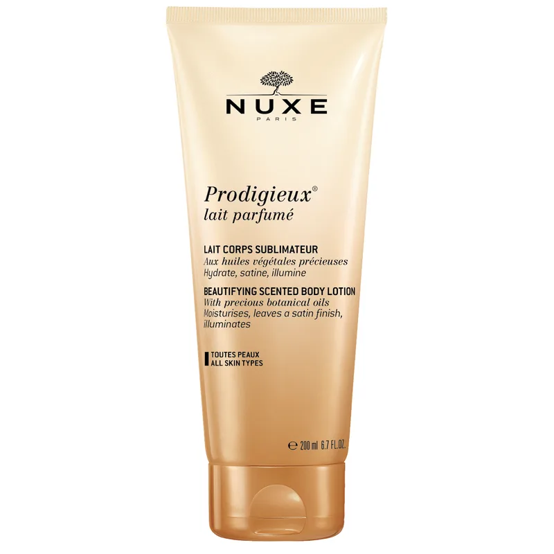 Nuxe Prodigieux Body Lotion Ενυδατώνει, Φωτίζει την Επιδερμίδα & Αφήνει ένα Σατινέ Φινίρισμα, με Πολύτιμα Βοτανικά Έλαια 200ml