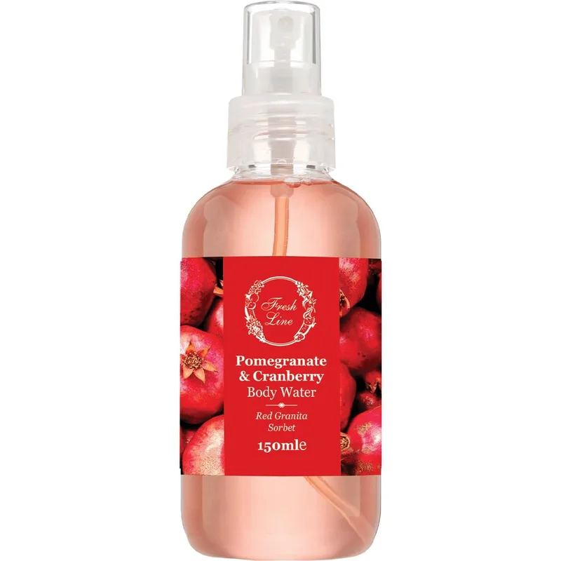 Fresh Line Fresh Bar Pomegranate & Cranberry Body Water Φρουτένιο & Αναζωογονητικό Αρωματικό Νερό Σώματος Φυσικής Σύνθεσης με Ρόδι & Κράνμπερι 150ml