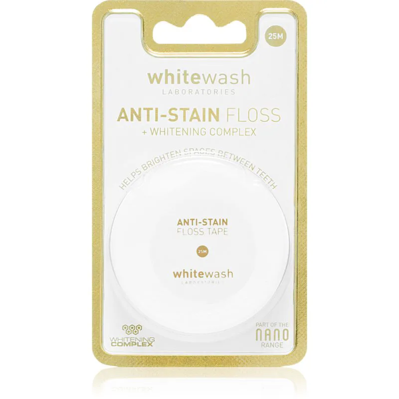 Whitewash Nano Anti-Stain οδοντικό νήμα με λευκαντική δράση 25 μ