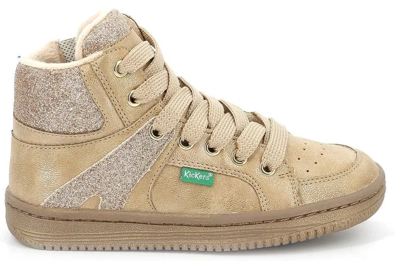 ΜΠΟΤΑΚΙ KICKERS LOWELL 739355 ΜΠΕΖ/ΧΡΥΣΟ (EU:31)