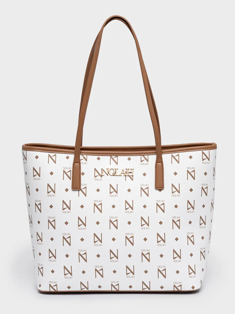 NOLAH ΓΥΝΑΙΚΕΙΑ ΤΣΑΝΤΑ ANSA WHITE-BROWN