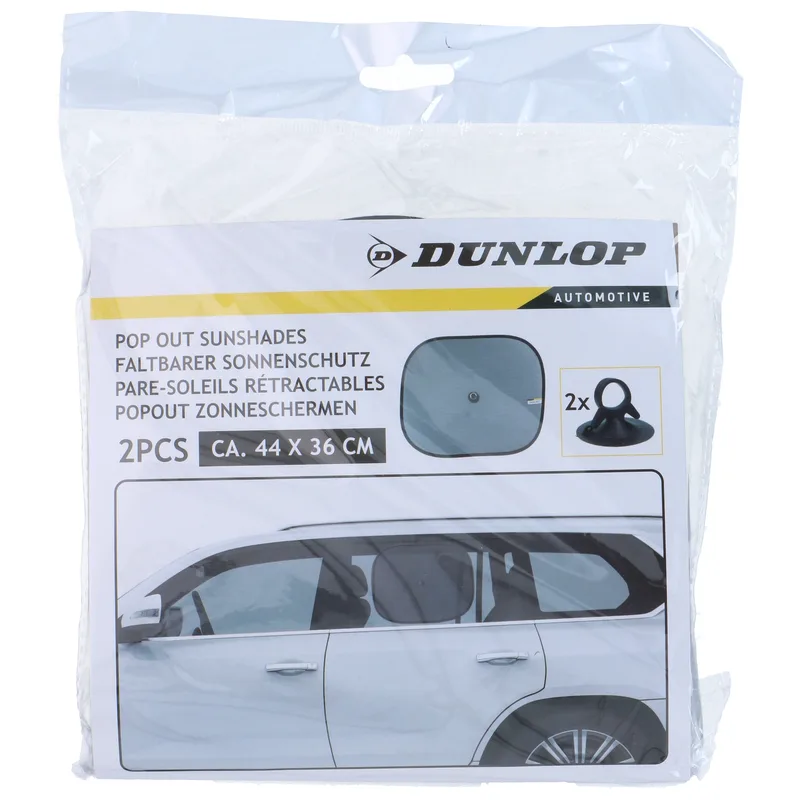 Αντηλιακή Προστασία Αυτοκινήτου 44x36cm 2Τμχ DUNLOP
