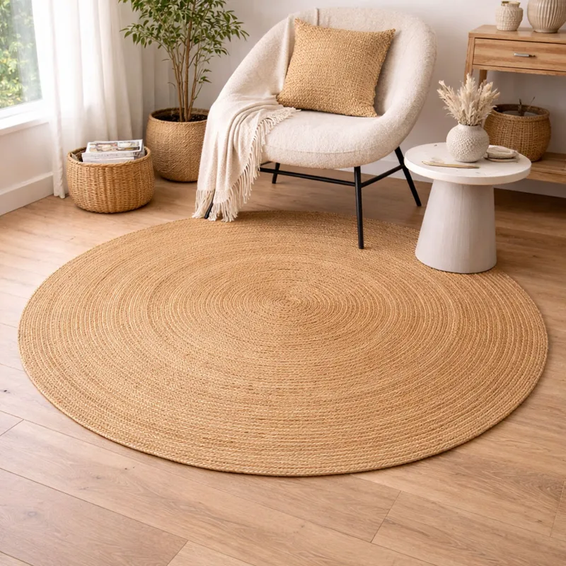Στρογγυλό Χαλί Καλοκαιρινό (Φ150) Pol Rugs & Mats Natural