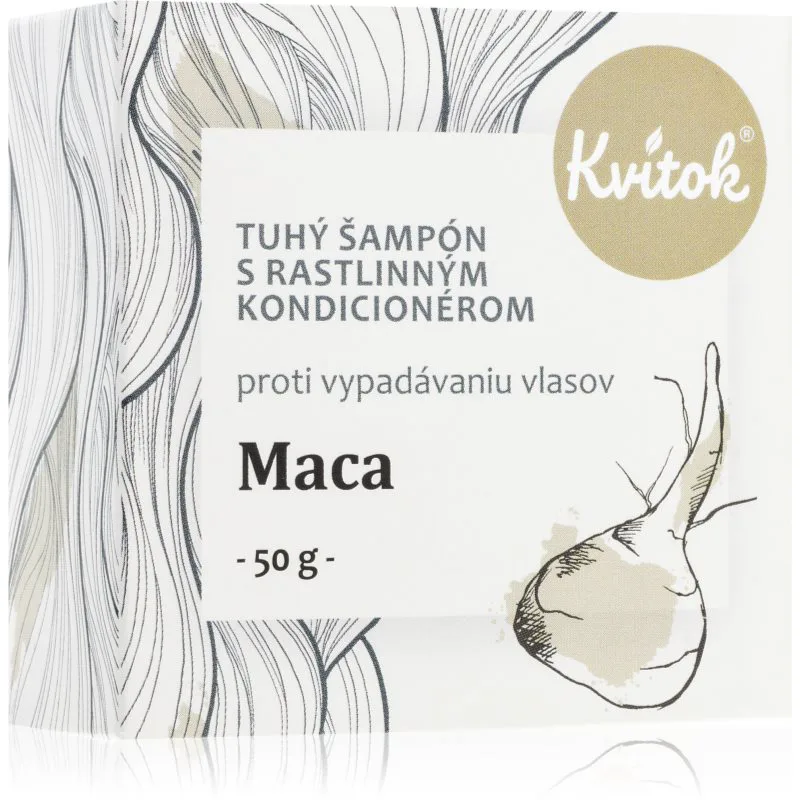 Kvitok Maca Σαμπουάν σε μορφή μπάρας για μαλλιά με τάση αραίωσης 50 γρ