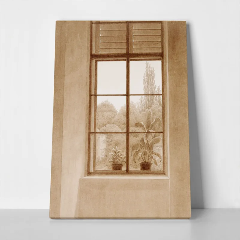 Πίνακας σε Καμβά CASPAR DAVID FRIEDRICH - WINDOW LOOKING OVER THE PARK
